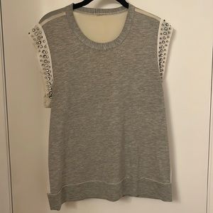 Gray Muscle Tank w/ Jewels